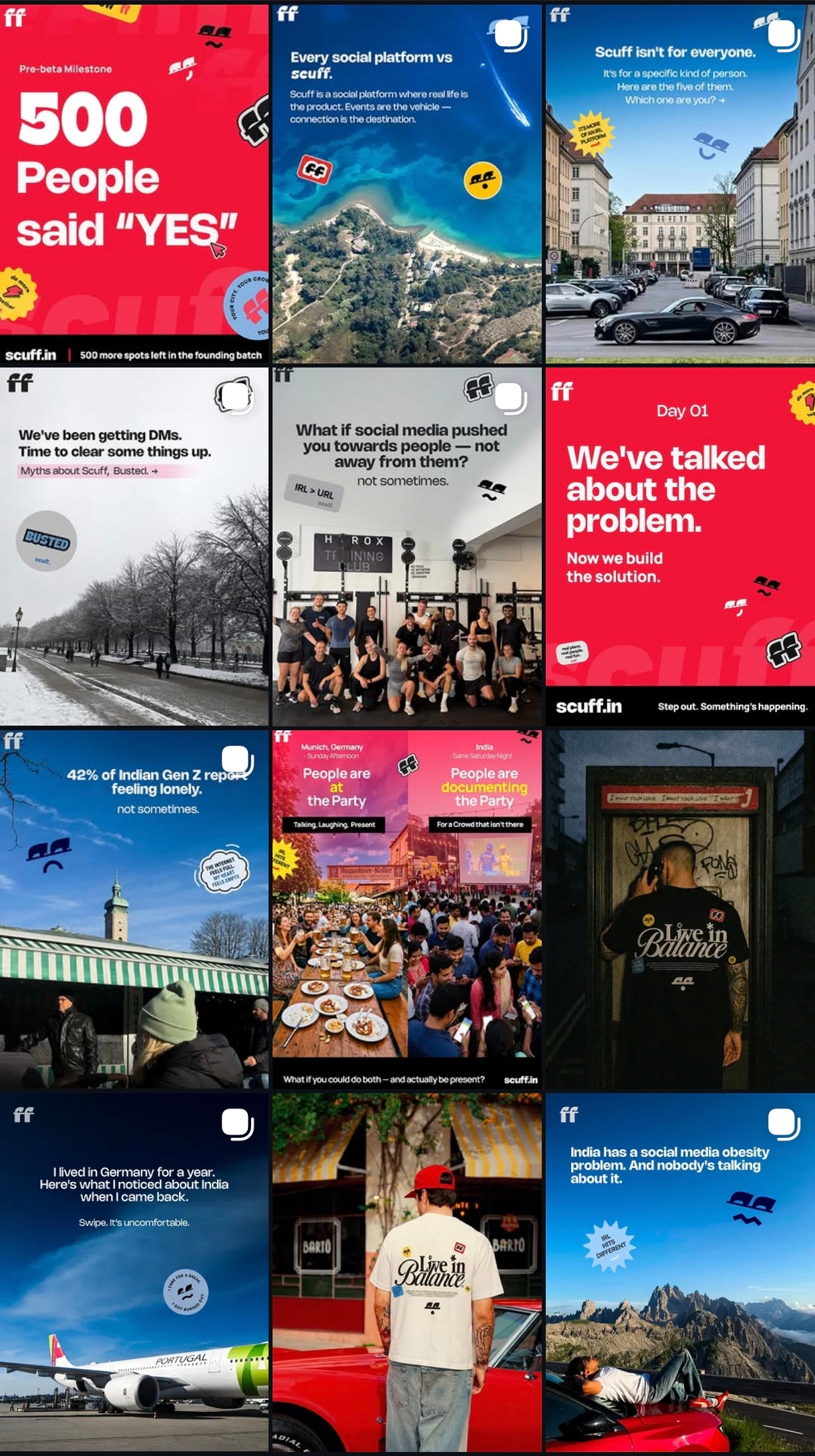 Scuff Instagram Grid Curation and Visual Showcase