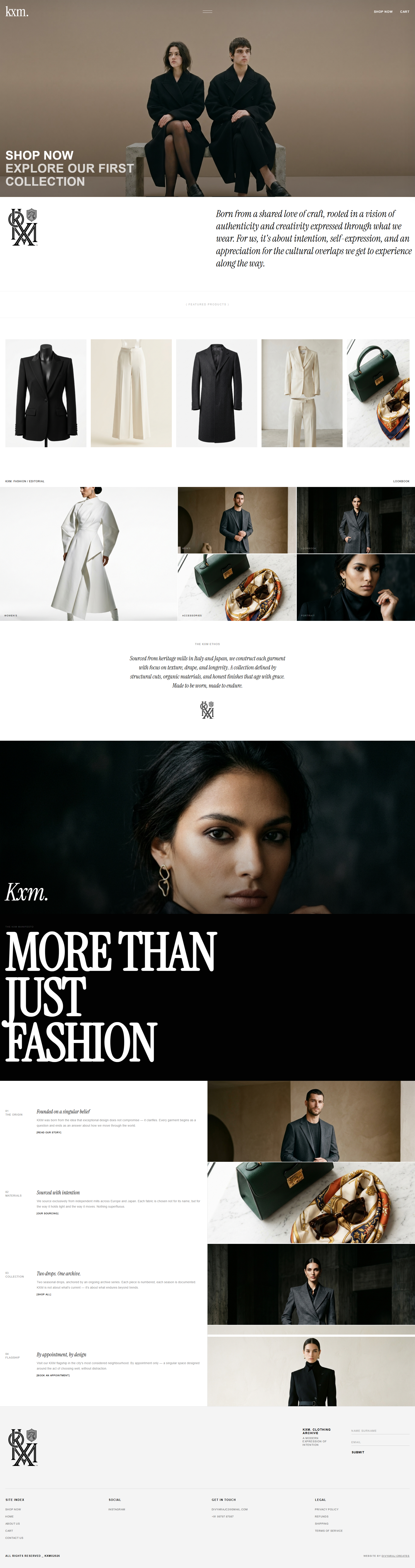 KXM Fashion E-commerce Landing Page